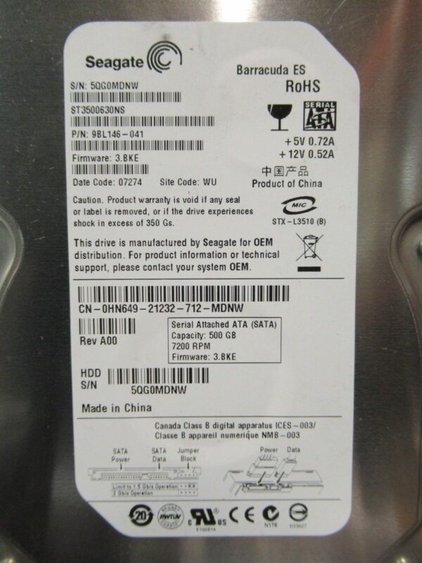 Seagate SATA SAS Hard Drive 73GB 250GB 500GB 750G 2TB HDD Lot of 11