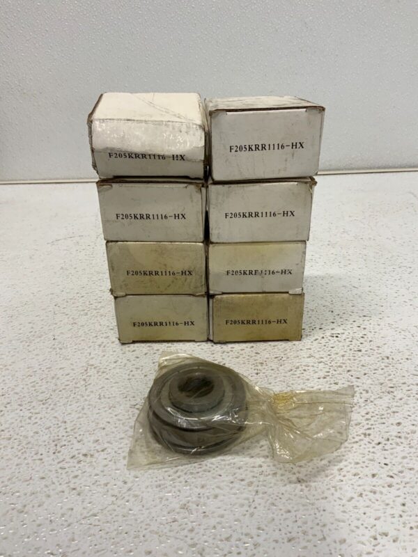 LOT OF 8 New Precision F205KRR1116-HX Conveyor AG Bearing 11/16" HEX Bore 255E