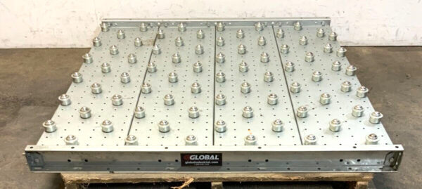 Global Industrial 4' 48" X 48" Ball Transfer Conveyor Table Rollers 8" Center