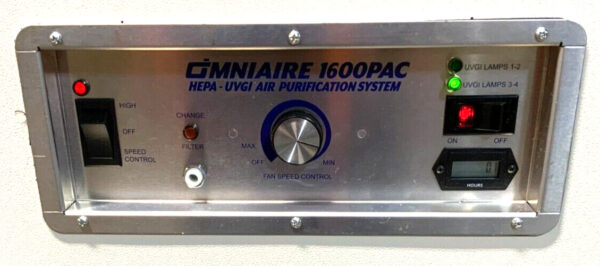 New Omnitec OA1600PAC-001 Omniaire 1600PAC HEPA-UVGI Air Purification System H5A