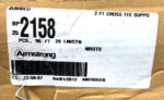 NEW Armstrong 2158 24" 2' White Cross Tee Support Jobbed 48 Pcs Ceiling G5B