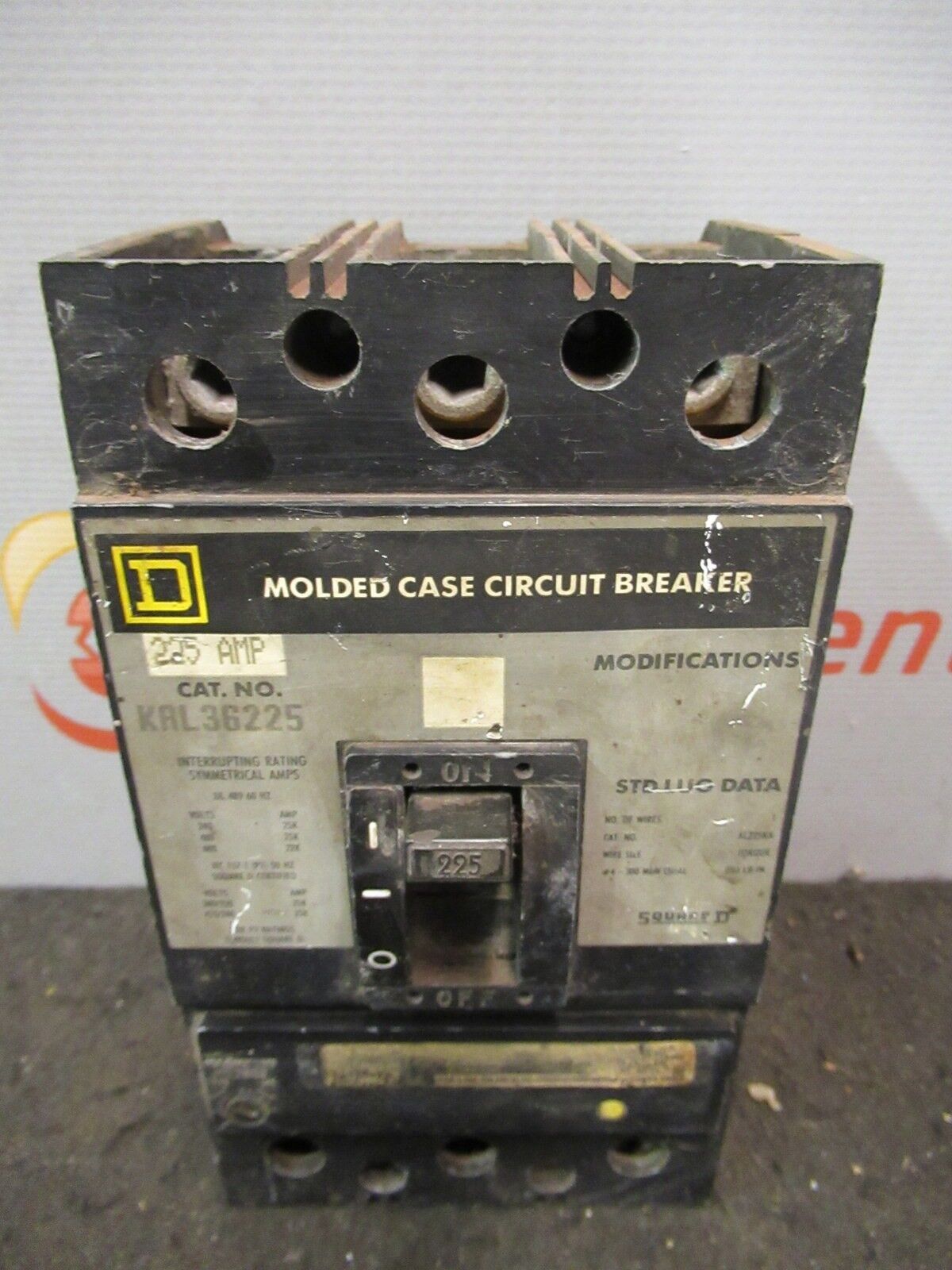 Square D KAL36225 225A 600V Molded Case Lug To Lug Circuit Breaker 3 Pole 66B_0 Square D KAL36225 225A 600V Molded Case Lug To Lug Circuit Breaker 3 Pole 66B
