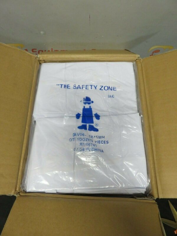 The Safety Zone 6 Mil Vinyl Apron DAV06-35X45WH White 35" x 45" Lot of 72 New