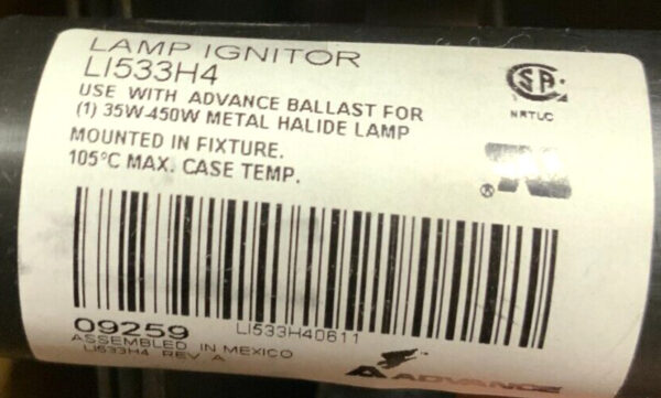 Hubbell PVL3-150P-18-BZ-QSS Perimaliter III Wall Lighting Ballast Mount 150W A7B