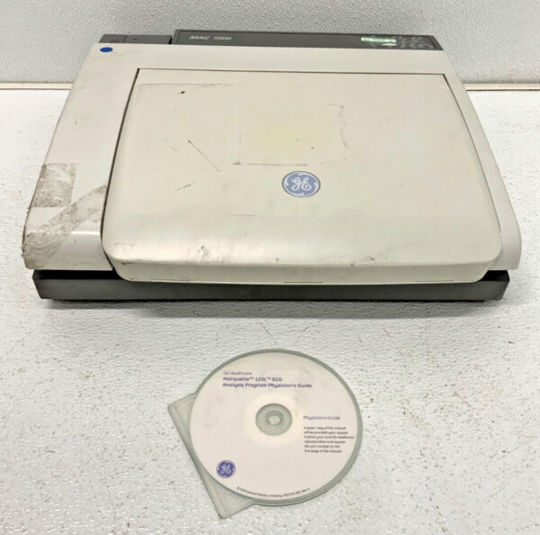 GE MAC 5000 Resting ECG EKG System Machine Color Screen AS-IS 32C