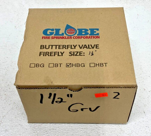 Globe Fire Sprinkler Co GL300G Grooved Butterfly Valve 1 1/2” HBG 300 PSI 71A