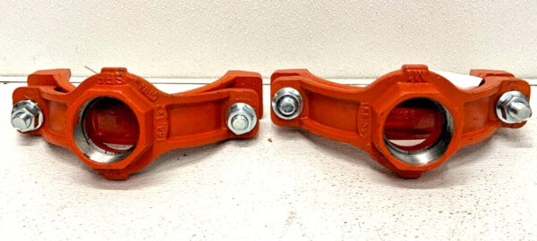 New Lot of 2 SPP Threaded 6" x 2" Mechanical Female Bolted Tee Outlet Pipe B7B