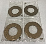 Lot of 4 FPPI AUTO-SPKR Fire Dept Connection Brass Wall Plate End Cap 6.5" 71D