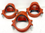 Lot of 3 Grinnell FIG 730 Grooved 4" x 3" Mechanical Female Tee Outlet A4A