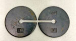 Lot of 2 CAP 10lb Slotted Cast Iron Calibration Weights 37A