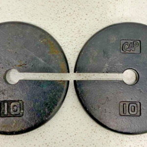 Lot of 2 CAP 10lb Slotted Cast Iron Calibration Weights 37A