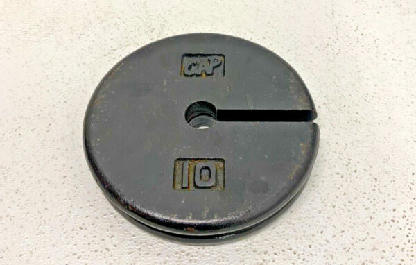 Lot of 2 CAP 10lb Slotted Cast Iron Calibration Weights 37A