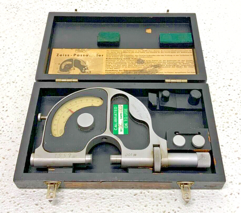 Carl Zeiss Jena Passameter Micrometer Machinist Tool .0001" 0-1" 43C_0 Carl Zeiss Jena Passameter Micrometer Machinist Tool .0001" 0-1" 43C