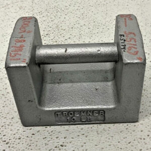 Troemner 10 lb Cast Iron Calibration Weight 83040253 Grip Handle 22D