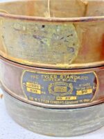 Set of 2 Tyler Standard Screen Scale Brass Sieves 8" Dia 9, 20, Pan Lot #13