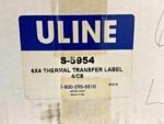 ULINE S-5954 6x4 Thermal Transfer Labels 4 Rolls Zebra Eltron Fargo Sato A5B