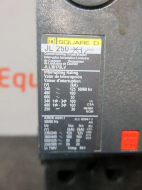 Square D JL 250 JL250 Power Pact 3 Pole Circuit Breaker Auto Switch 250 Amp