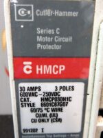 Westinghouse Cutler Hammer Motor Circuit Breaker 30Amp 600VAC HMCP030H1C