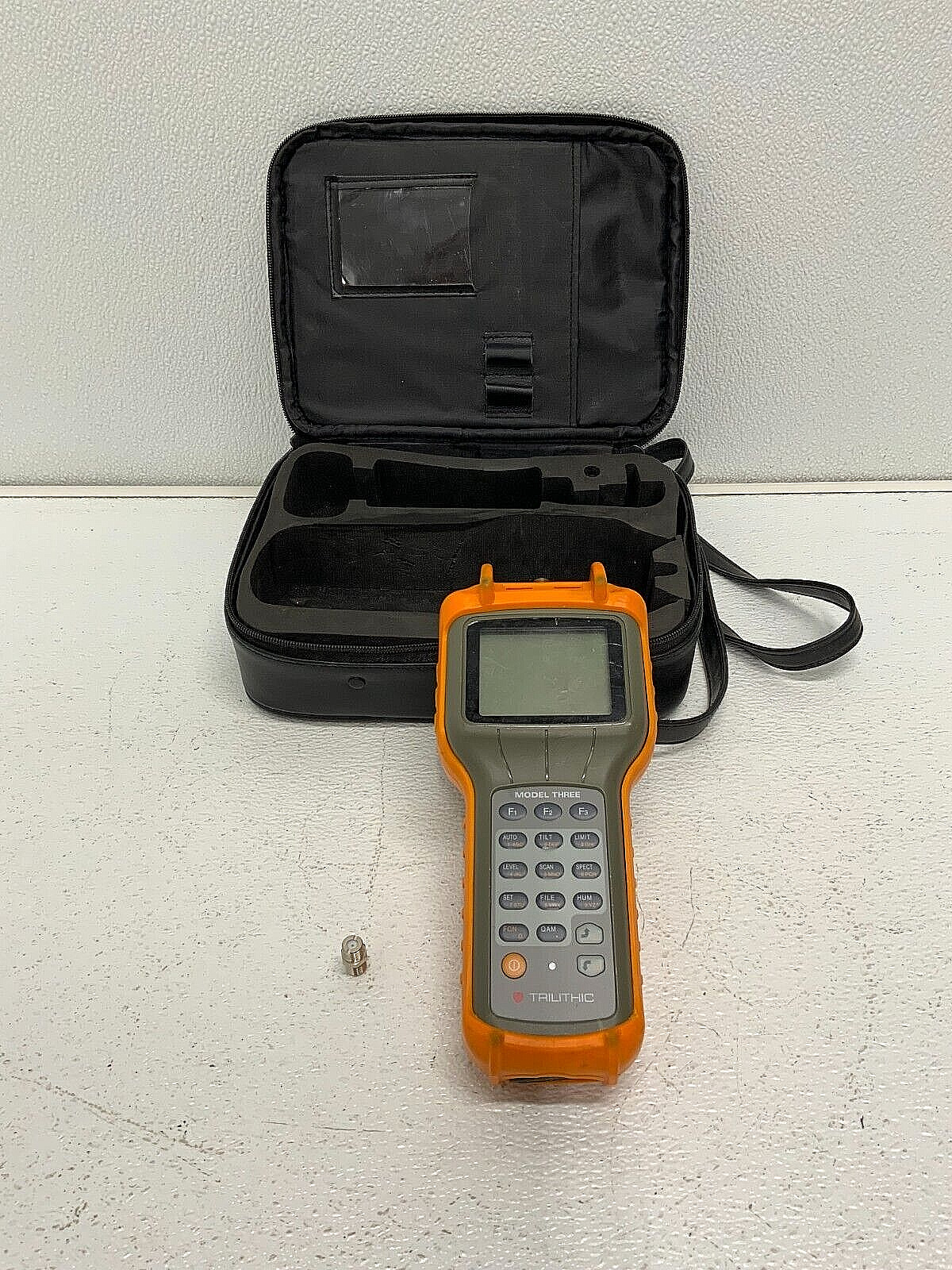 Trilithic Model Three Signal Level XFTP CATV Meter w/Case DC 2A/15V AS-IS 245B_0 Trilithic Model Three Signal Level XFTP CATV Meter w/Case DC 2A/15V AS-IS 245B