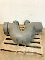 Charlotte XH 175 12" Dia Running Trap w/6" Double Hub Vent Industrial Pipe G6C