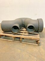 Charlotte XH 175 12" Dia Running Trap w/6" Double Hub Vent Industrial Pipe G6C