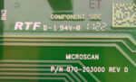Microscan RTF 070-203000 Rev D Simatic Monitor Control Board Assembly 245A