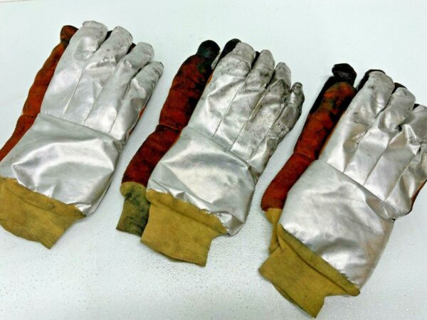 Lot of 3 Magid 7137SLBWLK Weld Pro Aluminized Back Welding Gloves 257F
