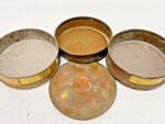 Set of 2 USA Standard Sieve Series Brass 8" Dia 50, 200 1 Base 1 Lid Lot #12
