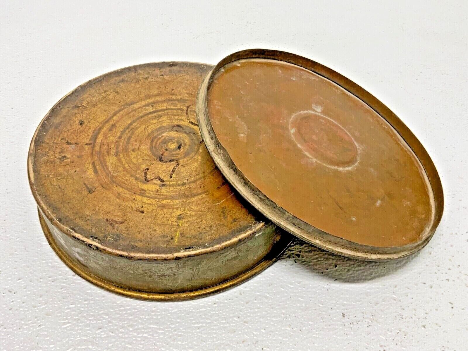 Set of 2 USA Standard Sieve Series Brass 8" Dia 50, 200 1 Base 1 Lid Lot #12 _4 Set of 2 USA Standard Sieve Series Brass 8" Dia 50, 200 1 Base 1 Lid Lot #12
