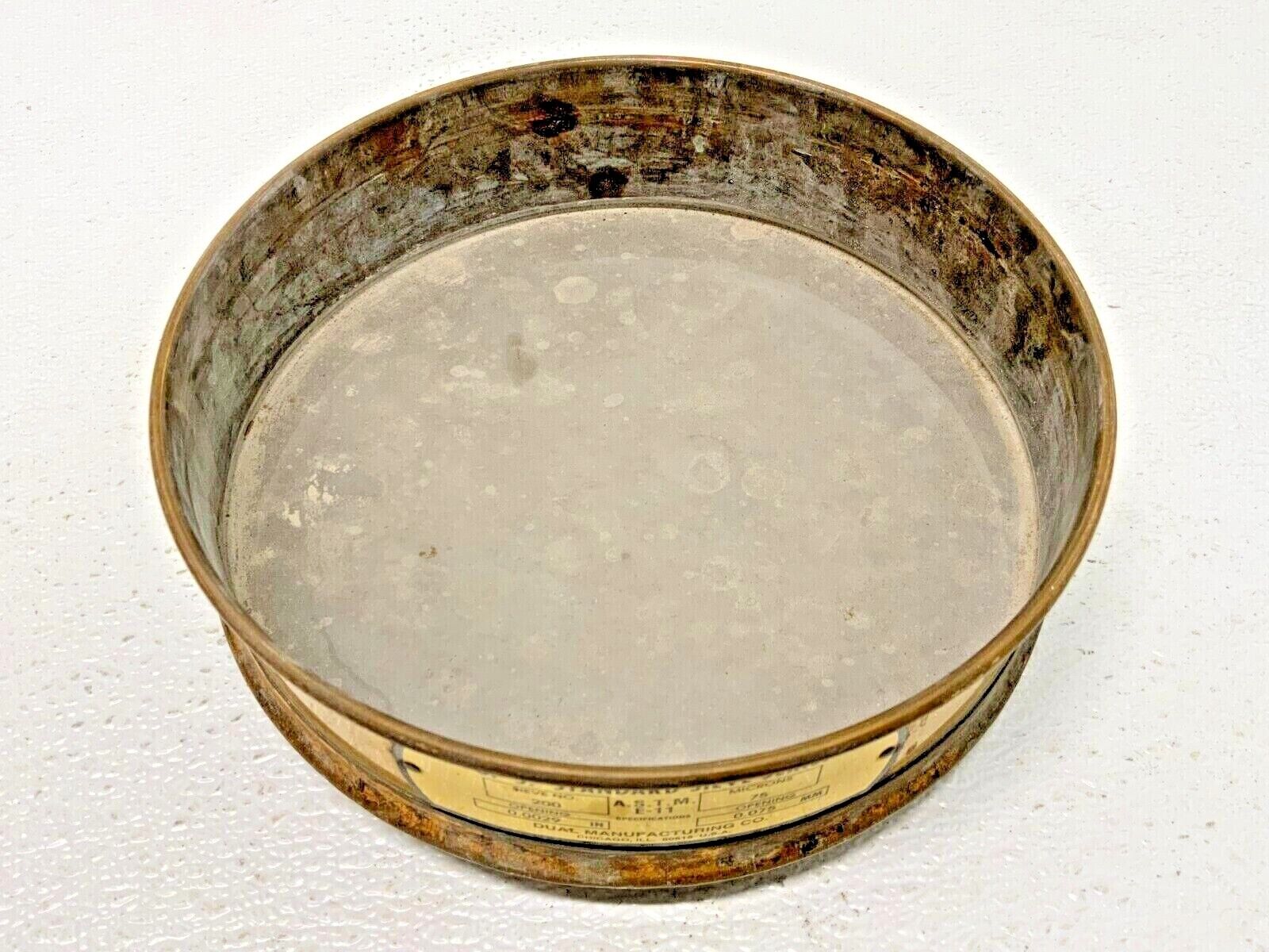 Set of 2 USA Standard Sieve Series Brass 8" Dia 50, 200 1 Base 1 Lid Lot #12 _5 Set of 2 USA Standard Sieve Series Brass 8" Dia 50, 200 1 Base 1 Lid Lot #12