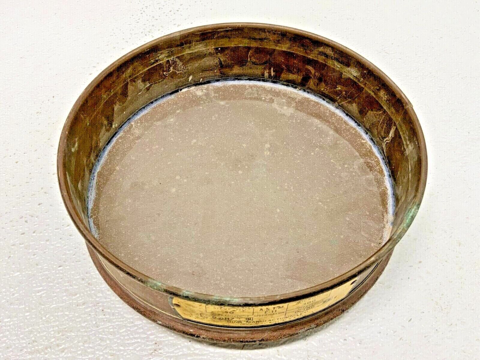 Set of 2 USA Standard Sieve Series Brass 8" Dia 50, 200 1 Base 1 Lid Lot #12 _6 Set of 2 USA Standard Sieve Series Brass 8" Dia 50, 200 1 Base 1 Lid Lot #12