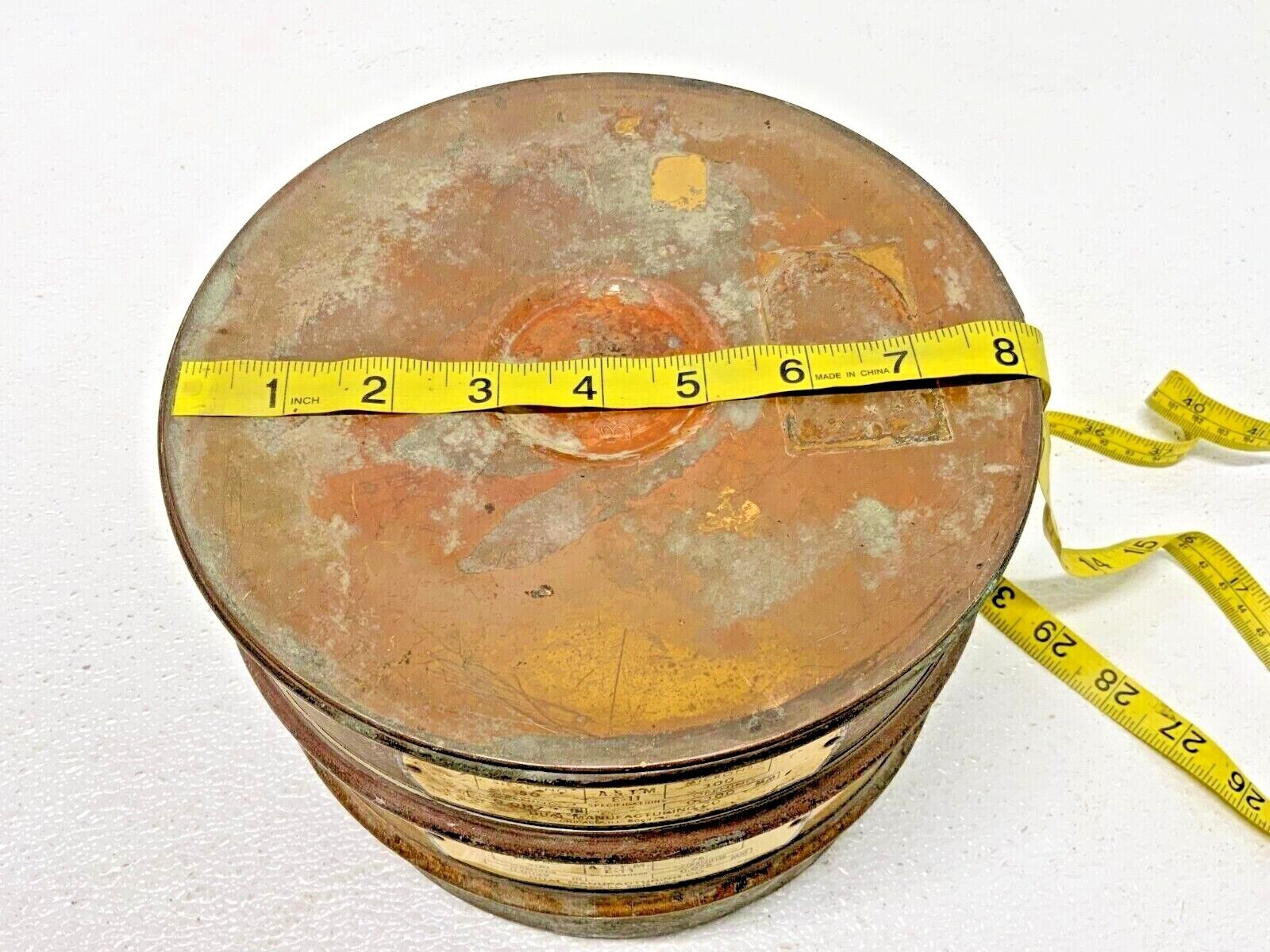 Set of 2 USA Standard Sieve Series Brass 8" Dia 50, 200 1 Base 1 Lid Lot #12 _7 Set of 2 USA Standard Sieve Series Brass 8" Dia 50, 200 1 Base 1 Lid Lot #12