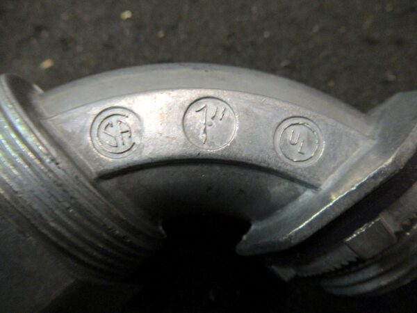 Topaz 493 1" Conduit Fittings 90 Degree Liquid Tight Connectors Type B Lot 50