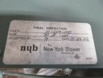 New York Blower NYB X1249-100 70Amp 1/4Hp Steam Heater