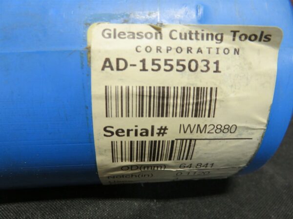 Gleason Cutting Tools AD-1555031 Gear Hob Cutter Tool Cylindrical 64.841mm