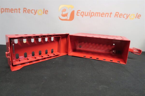Brady Portable Group Lock Lockout Box Red Steel 6"x9"x3.5" 65699 Lot of 2