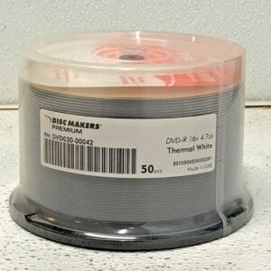 Lot of 6 Disk Makers Premium White Thermal 16x DVD-R 4.7GB 50 pcs 300 Case B10B