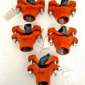 New Lot of 5 SPP Threaded 2" x 1 1/4" Mechanical Female Bolted Tee Outlet 57D