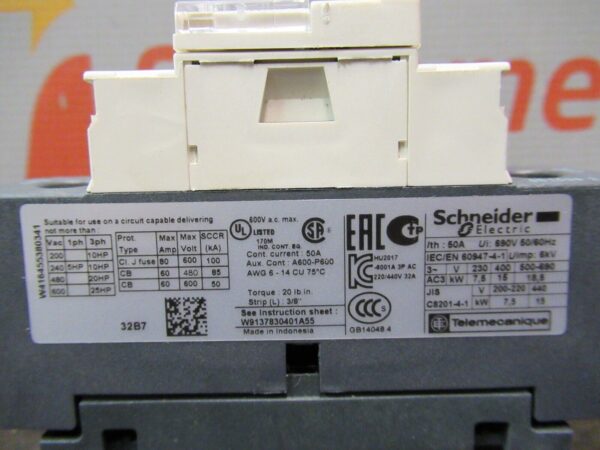 Schneider Electric LC1D32 B7 LRD10 24V Contactor Non Reversing 4-6A Relay Coil