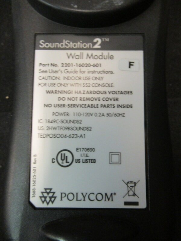 Polycom SoundStation2 2201-15100-601 2201-16020-601 Conference Speaker Phone