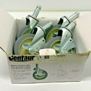 Set of 4 Olympic Jarvis Centaur J5FBA-4 5" Stem Swivel Caster Wheels w/Brake 15D
