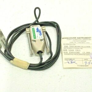 GSE 154040-00202 2000 Lbf Load Cell w/Calibration Cert DB9 Male Connector 241E