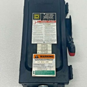 Square D H361AWKEI Heavy Duty Safety Switch 480/600V Black w/ Fuses A2B