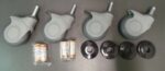 Nextel Casters Wheels Gray Locking New Lot of 4