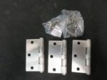 Commercial Hinge 3 Piece Nickel Finish Door Hinges 3.5"X3.5"X3.1mm New Lot of 7