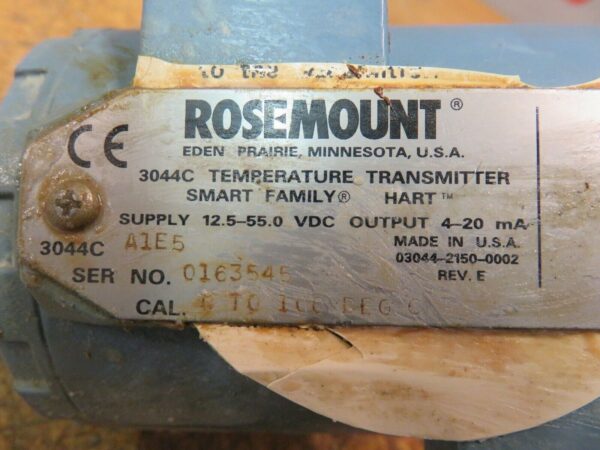 Rosemount A1E5 3044c Temperature Hart Family Transmitter