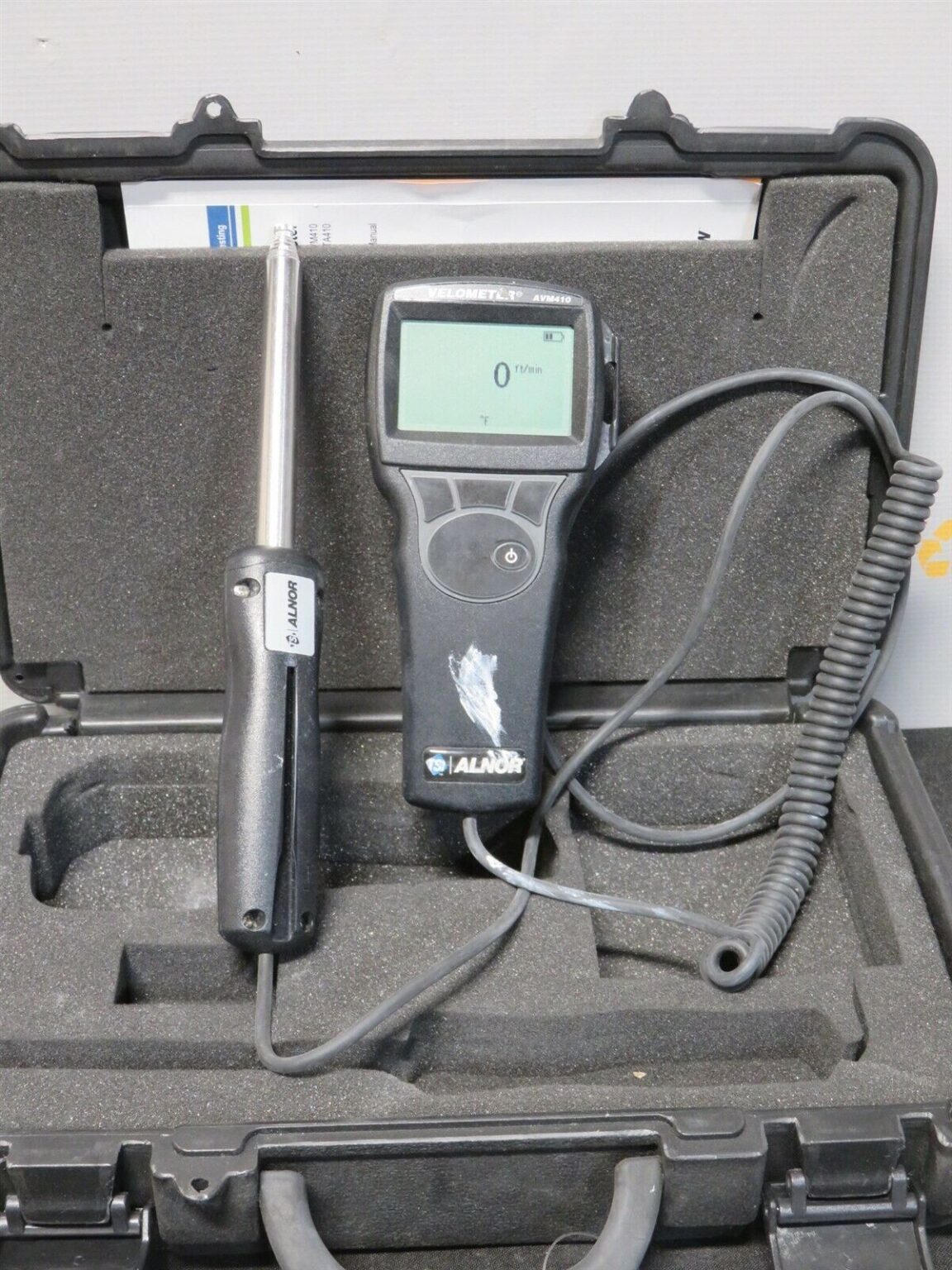 Velometer TSI Alanor AVM410 Thermal Anemometer Alnor Case - Equipment ...