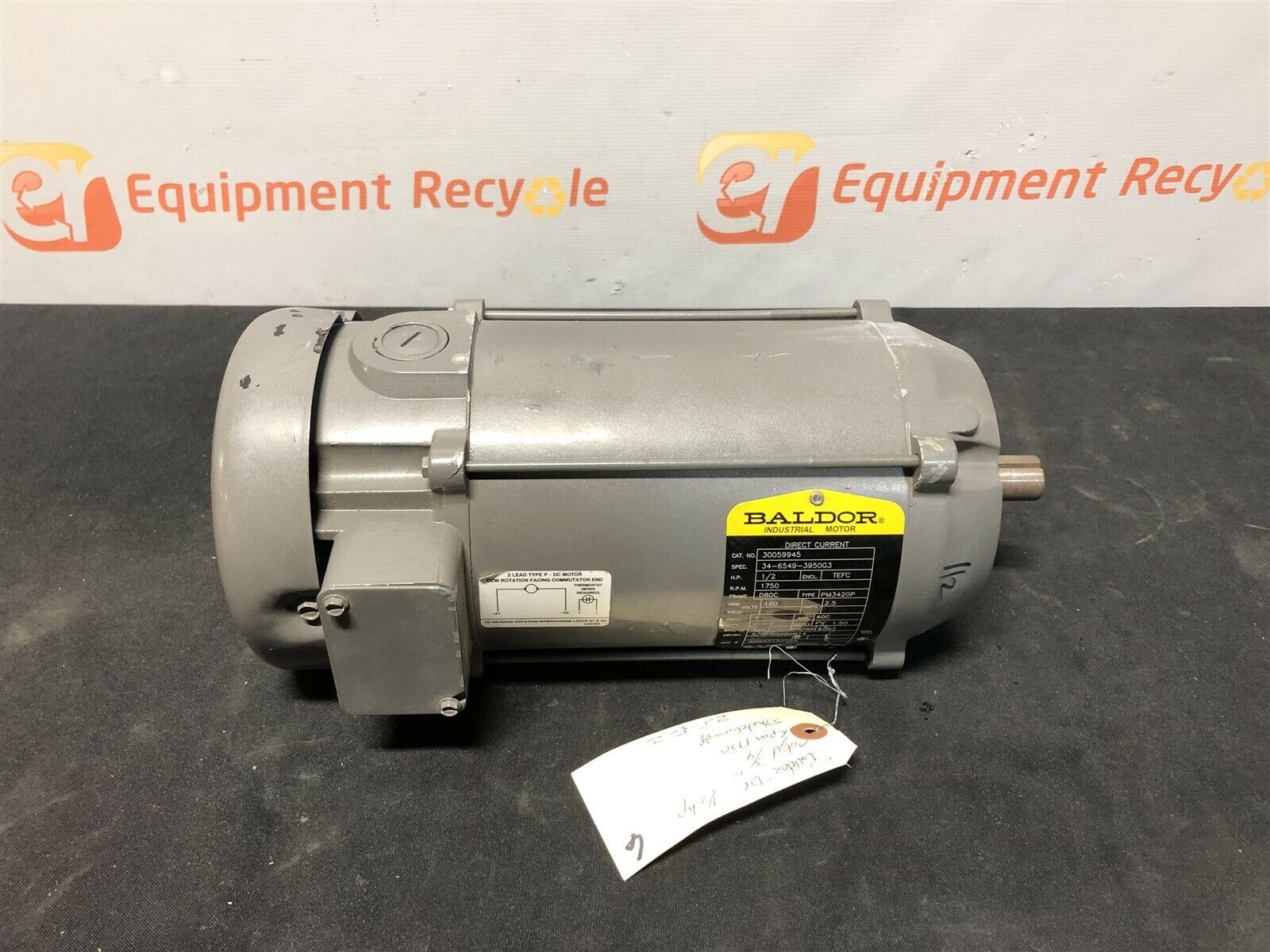 Baldor Industrial Direct Current Motor 30059945 .5 HP 1750 RPM D80C Frame _0 Baldor Industrial Direct Current Motor 30059945 .5 HP 1750 RPM D80C Frame