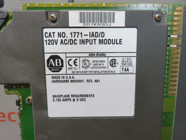 Allen Bradley 1771-IAD/D 120V AC/DC Input Module Rev A01 Lot of 4