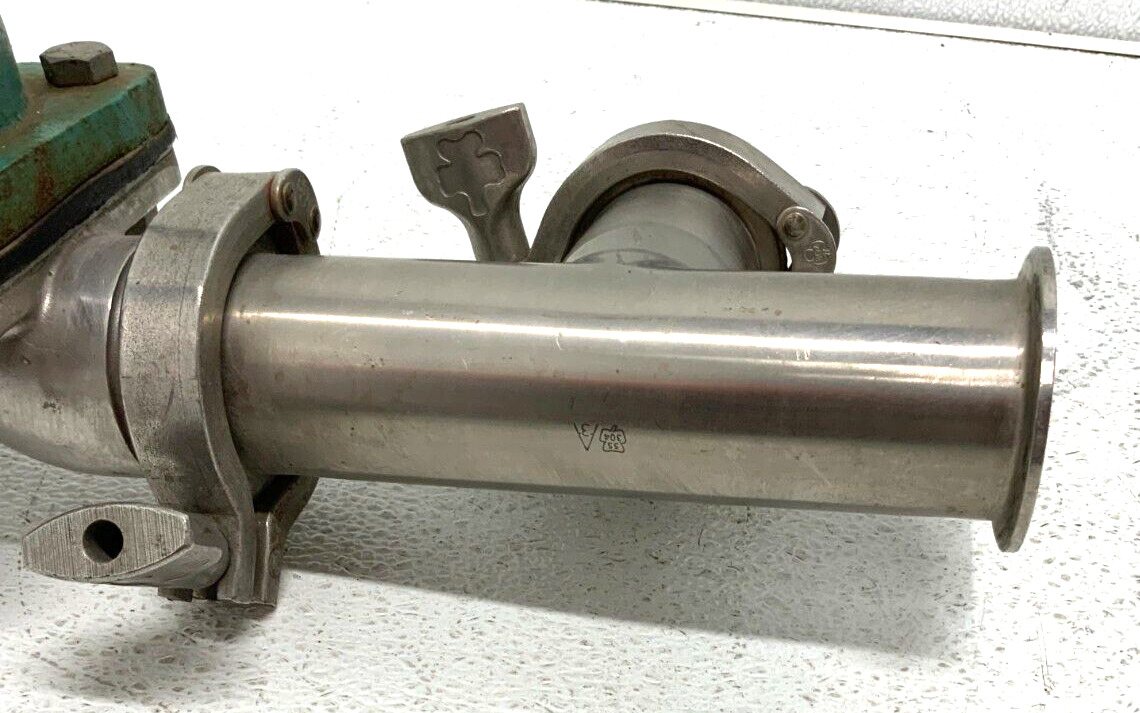 MR Tri Clover 181MP-2-EP-G-316 2" Stainless Steel Sanitary Diaphragm Valve 216B_5 MR Tri Clover 181MP-2-EP-G-316 2" Stainless Steel Sanitary Diaphragm Valve 216B